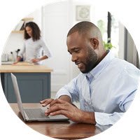 man on a laptop