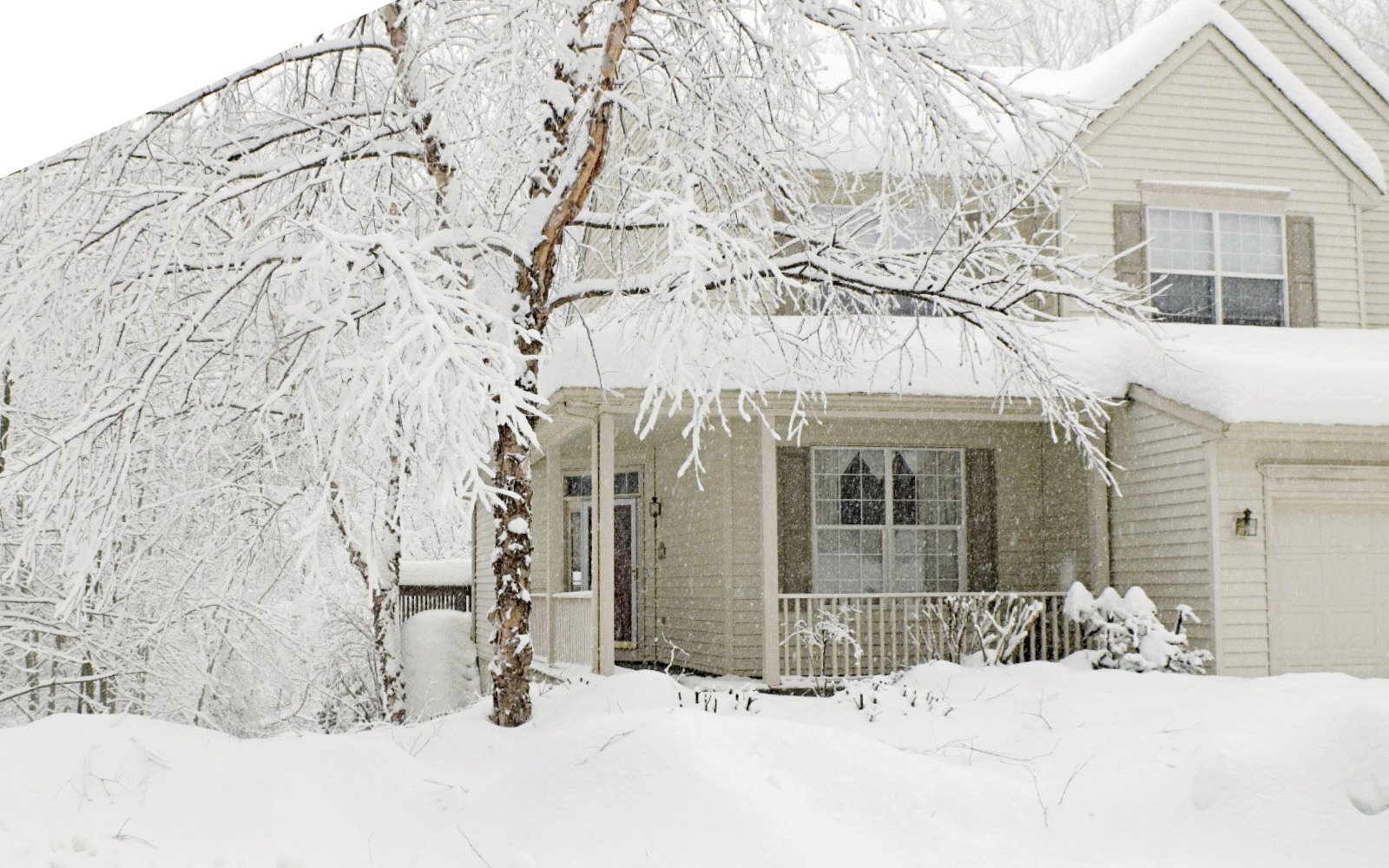 House covered in snow