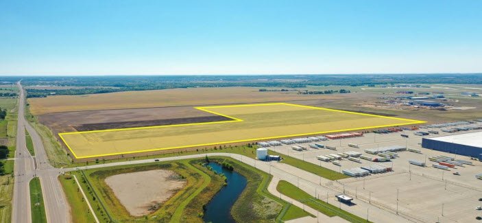 aerial view of Janesville Innovation Park site