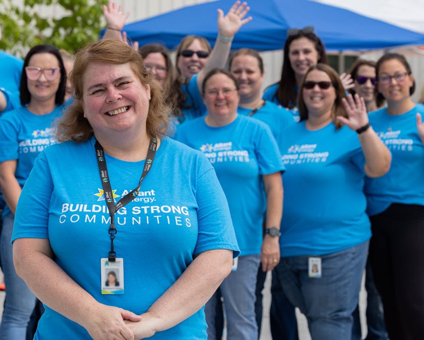 group of employee volunteers