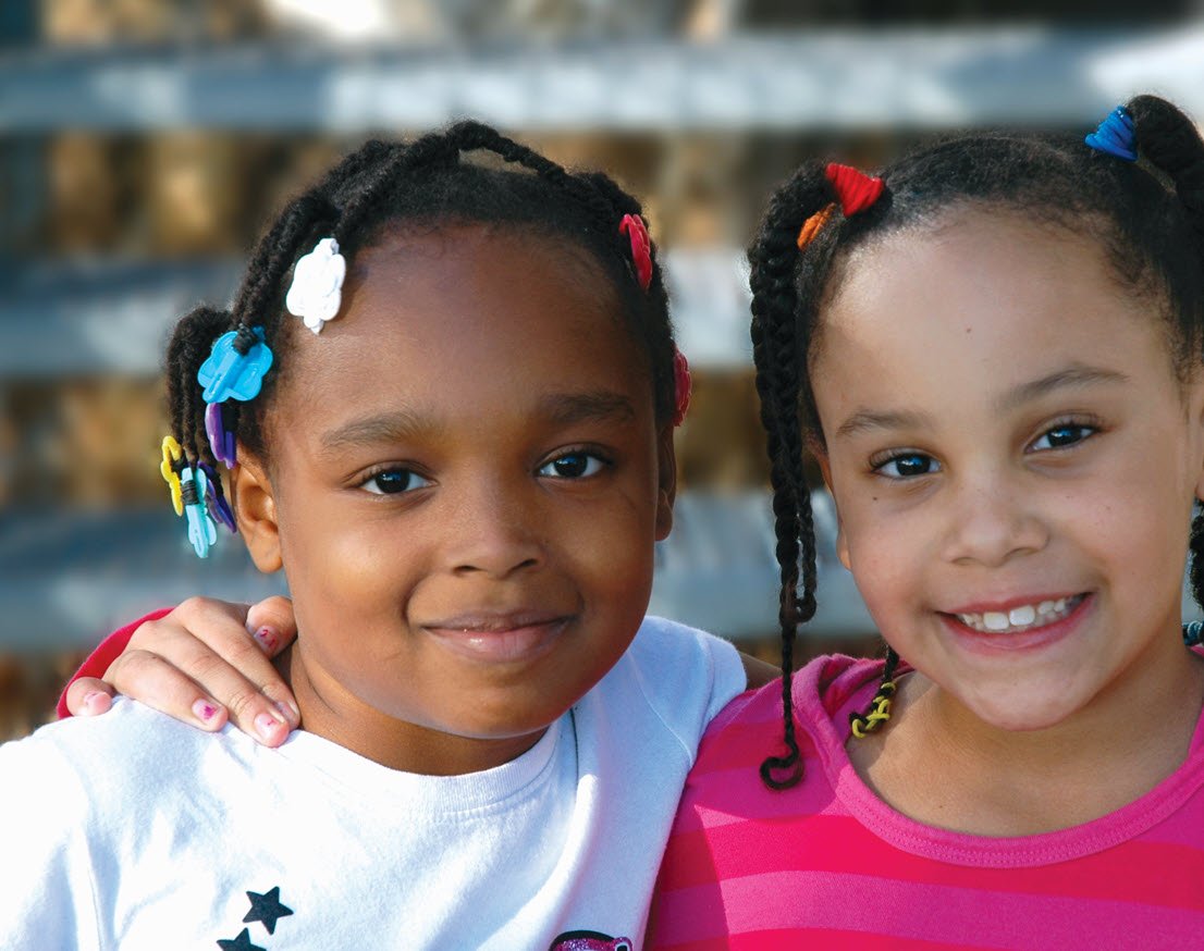 two smiling girls