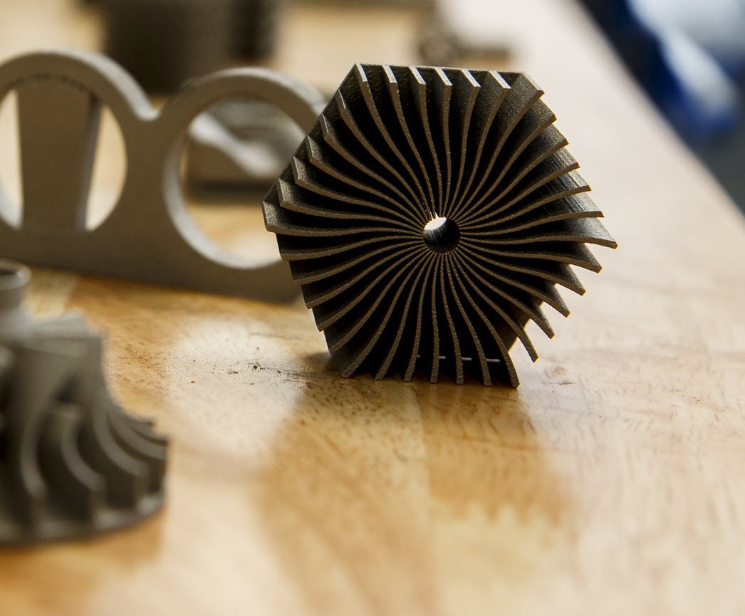 Metal cogs on a table